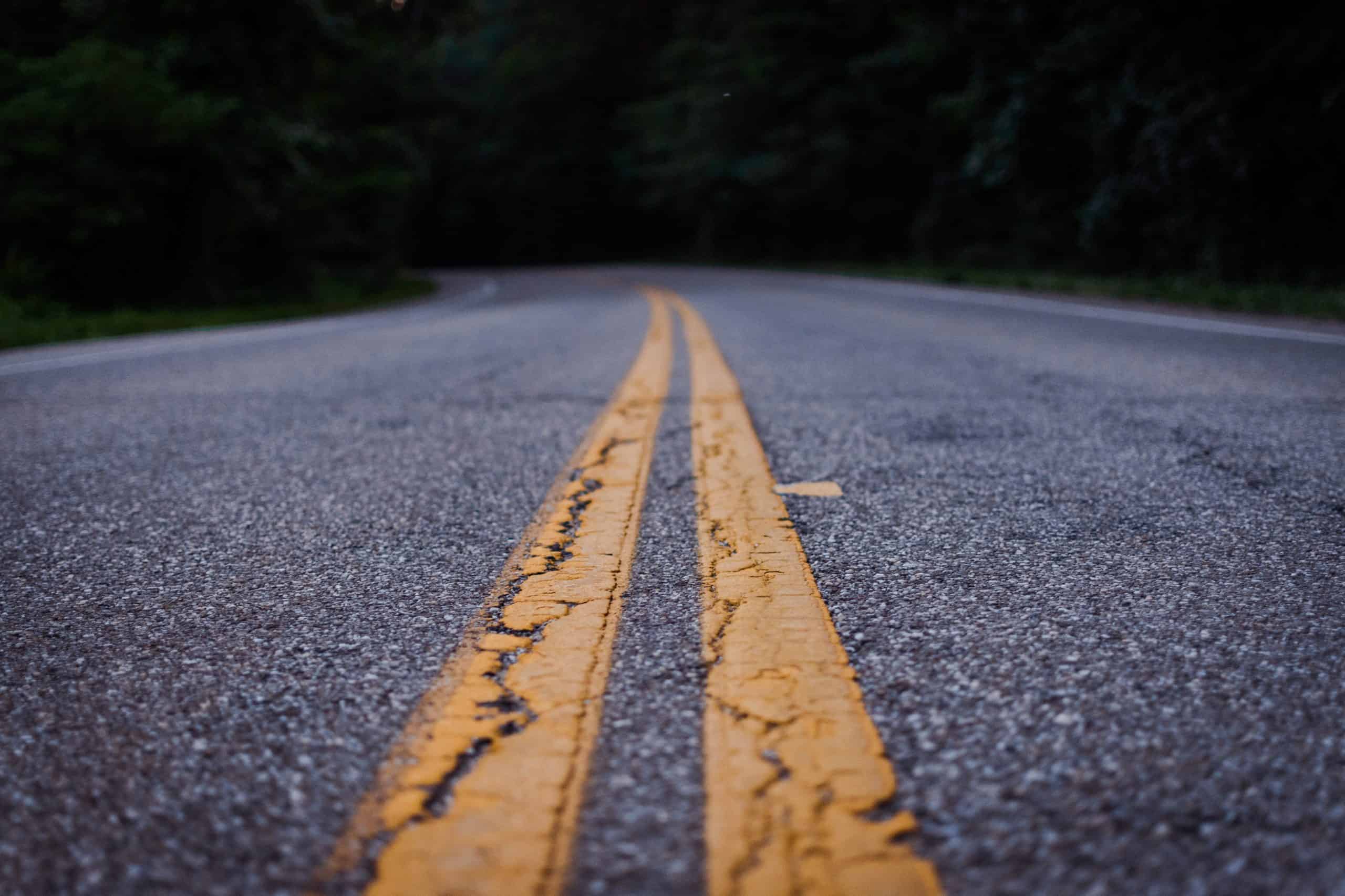 Double yellow lines on road Duval County Construction Contracts for road construction