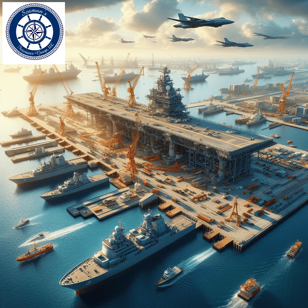 construction-of-a-naval-aiir-base-with-vessels-in-the-water-and-planes-in-the-air DoD Department of Defense Contract Bid Bond Surety Bond Performance Bond